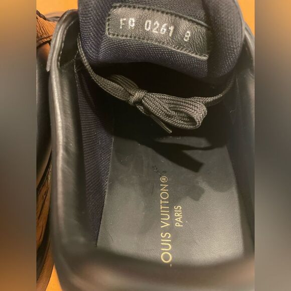 TWO LOUIS VUITTON 
Luxembourg Sneaker BLACK AND WHITE sz 8 - Picture 5 of 11